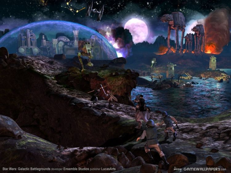 Fonds d'cran Jeux Vido Star Wars Galactic Battlegrounds Wallpaper N34715