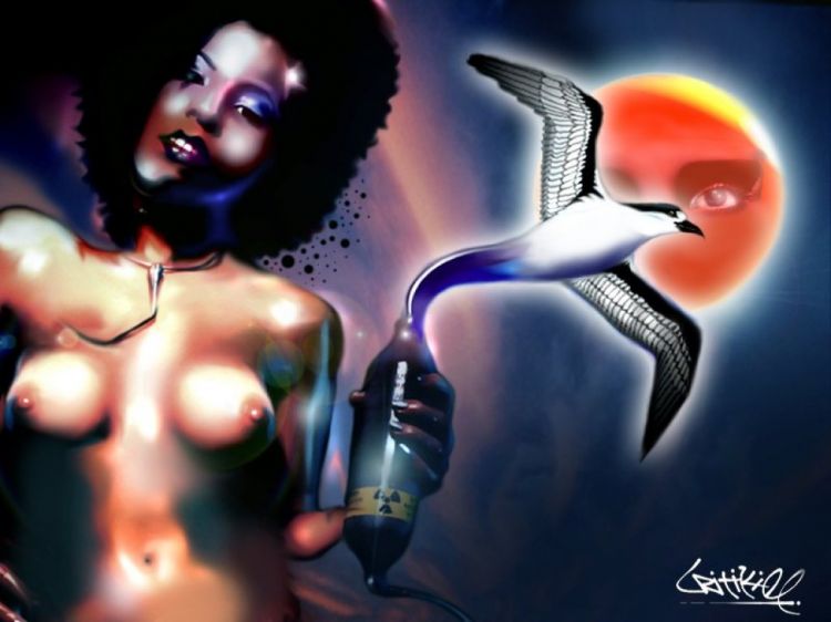 Wallpapers Art - Painting Airbrush  Atomic bird of silence