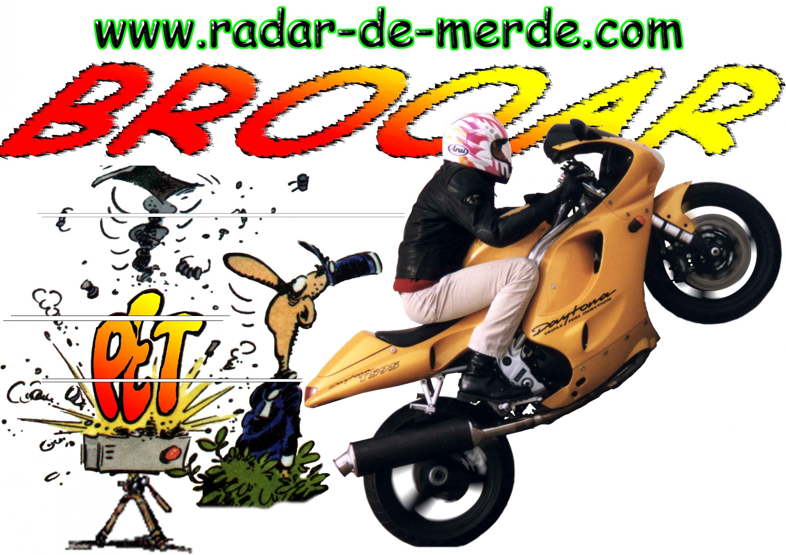 Fonds d'cran Motos Cascades Radar de merde