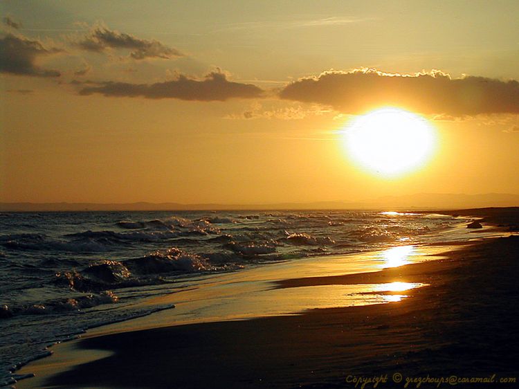 Fonds d'cran Nature Couchers et levers de Soleil ma plage