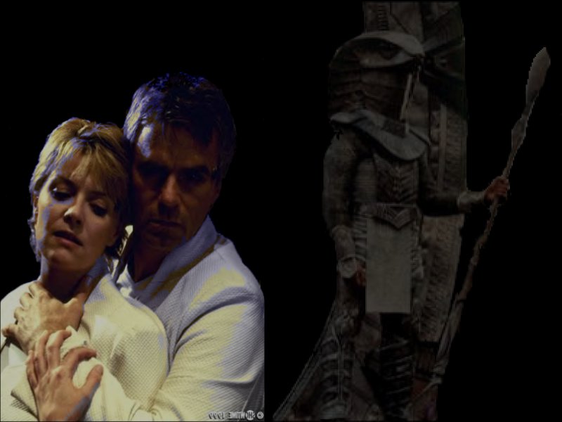 Wallpapers TV Soaps Stargate Carter et O'neill bien cachs