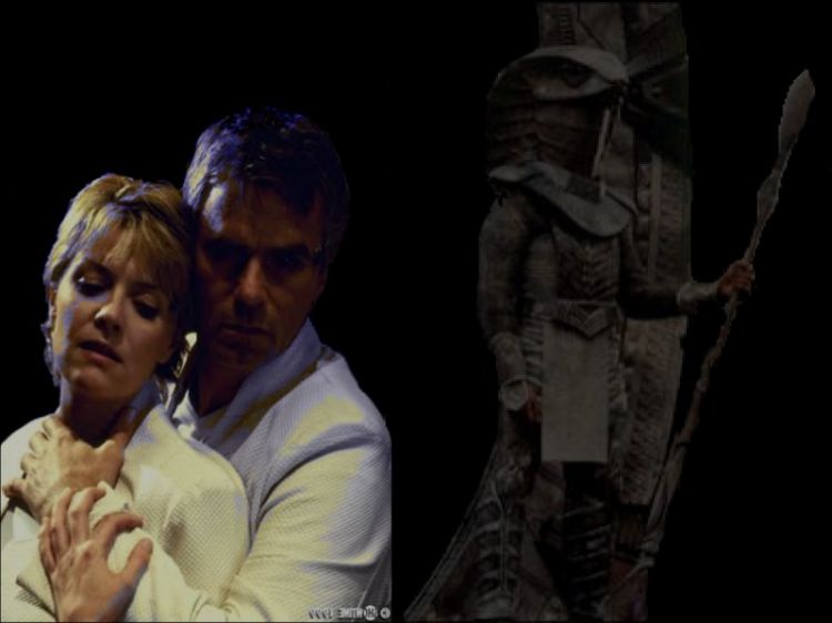 Wallpapers TV Soaps Stargate Carter et O'neill bien cachs