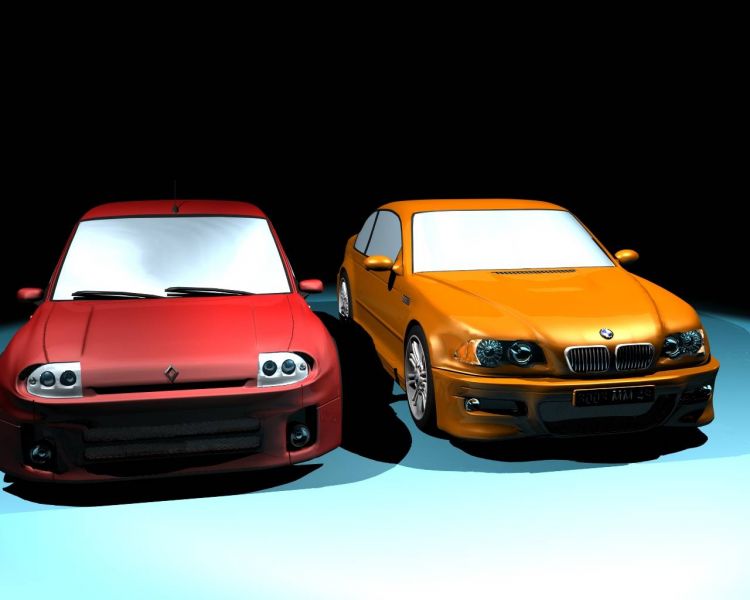 Wallpapers Cars Miscellaneous Bmw M3 et ClioV6