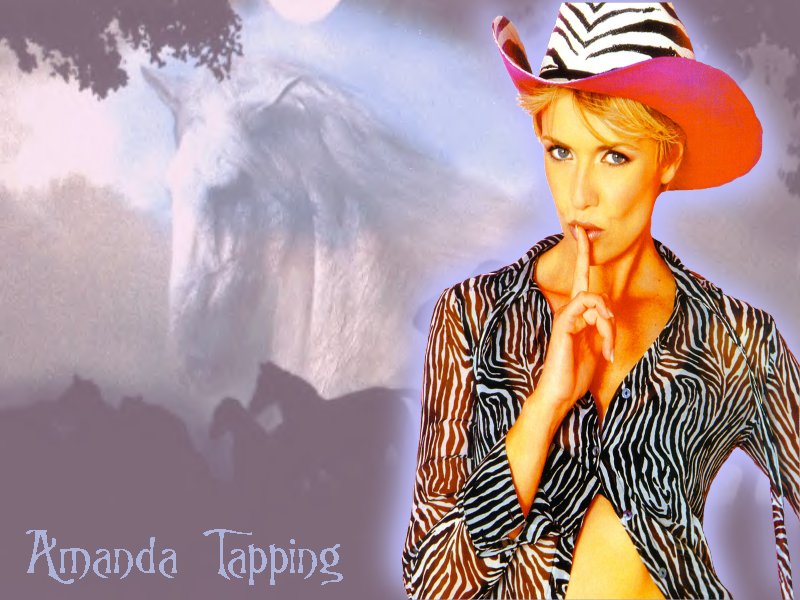 Fonds d'cran Sries TV Stargate Amanda tapping en cowboy