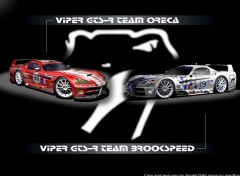 Wallpapers Cars Viper GTS-R TEAM ORECA versus Viper GTS-R TEAM BRO