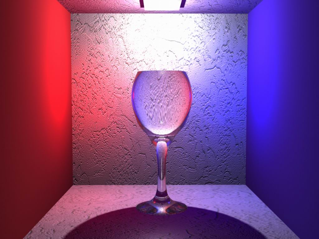 Fonds d'cran Art - Numrique 3D - Divers Verre 3d bleu blanc rouge