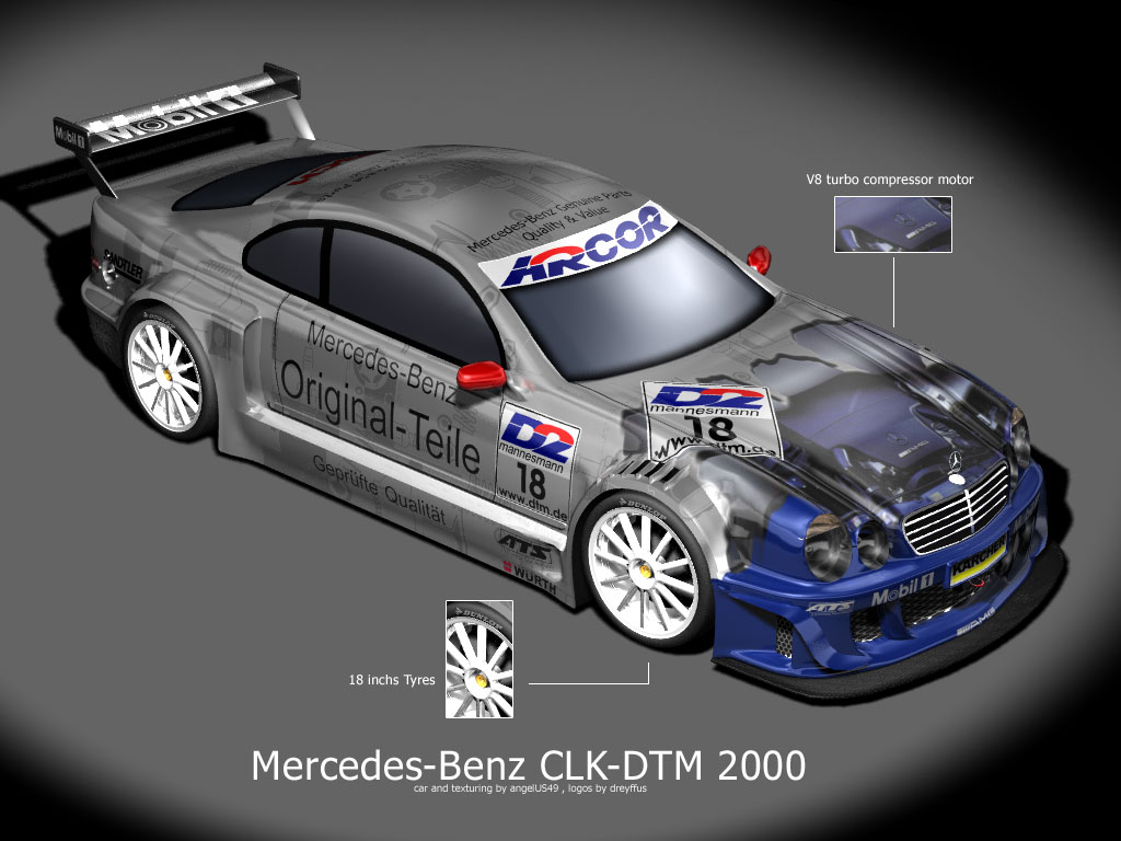 Fonds d'cran Voitures Mercedes Mercedes-Benz CLK-DTM 2000