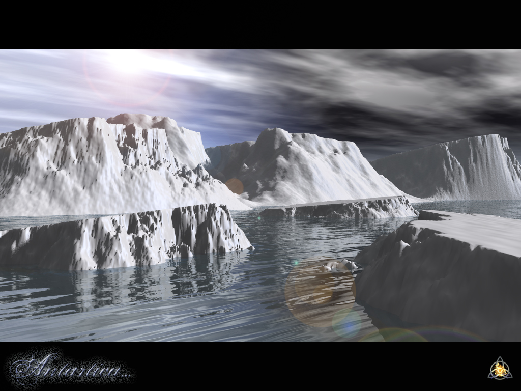 Wallpapers Digital Art 3D - Vue Antartica...