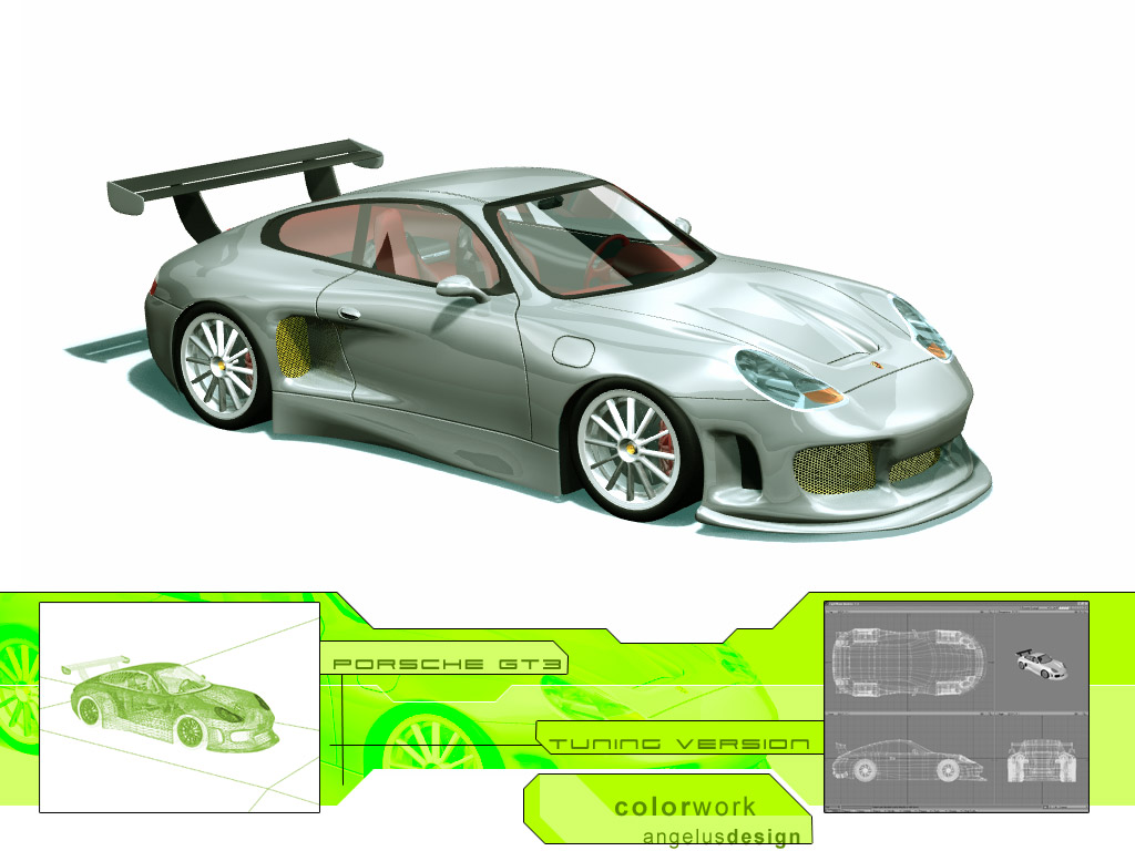 Fonds d'cran Art - Numrique 3D - Divers Porsche GT3 