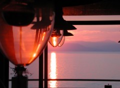 Fonds d'cran Nature vu sur la mer, le lev du soleil