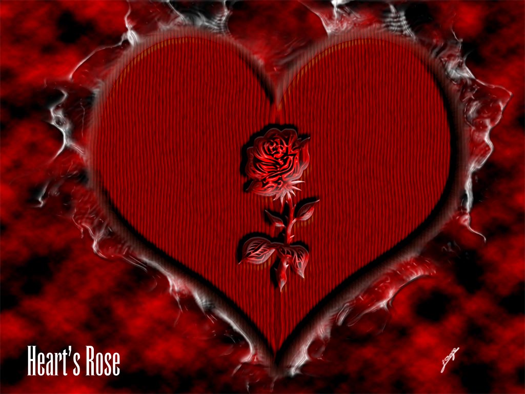 Wallpapers Digital Art Abstract Heart's Rose