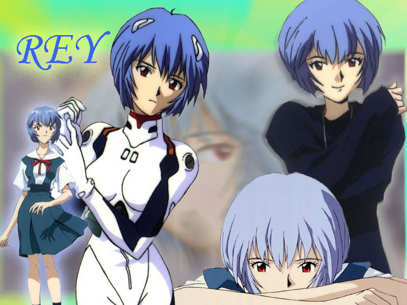 Fonds d'cran Dessins Anims Evangelion REY and clone