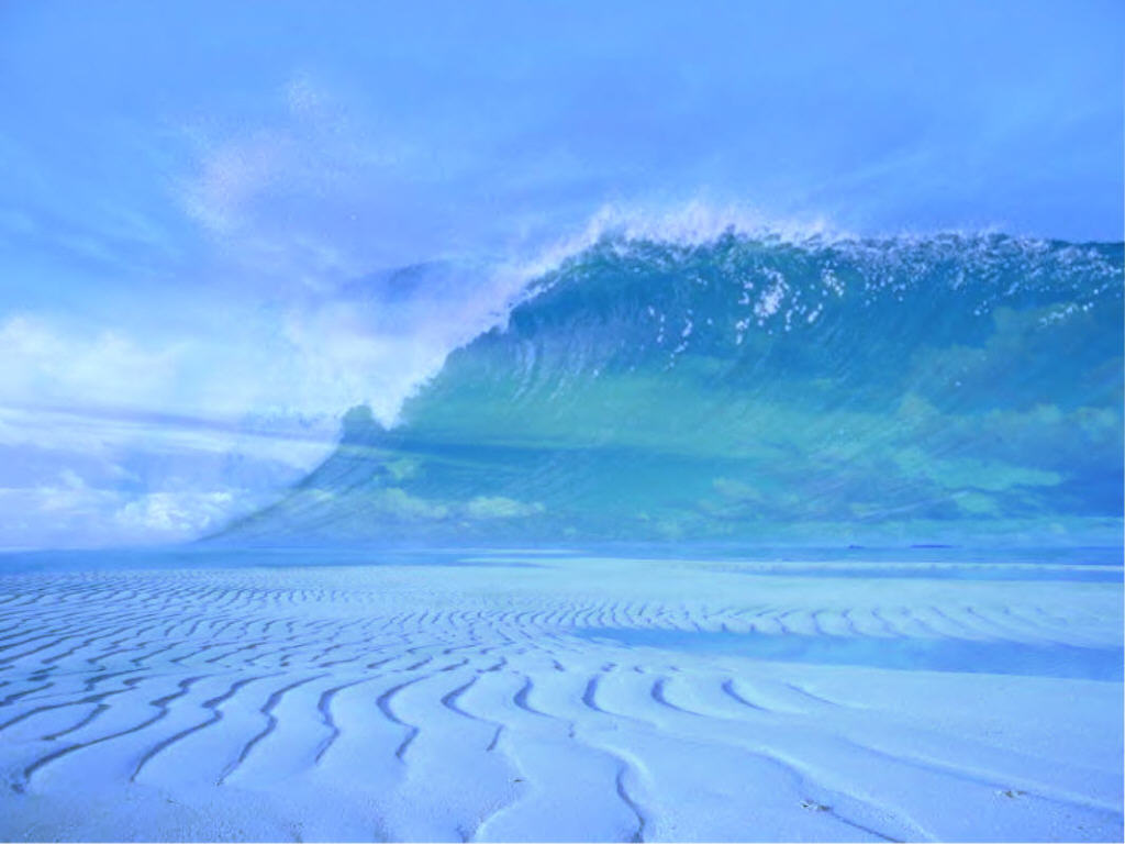 Wallpapers Digital Art Nature - Landscapes Vague Bleue