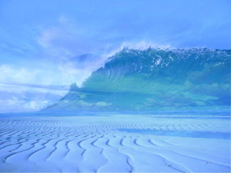 Wallpapers Digital Art Nature - Landscapes Vague Bleue