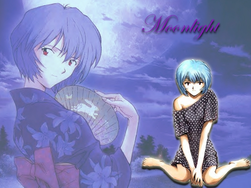 Wallpapers Cartoons Evangelion Moonlight