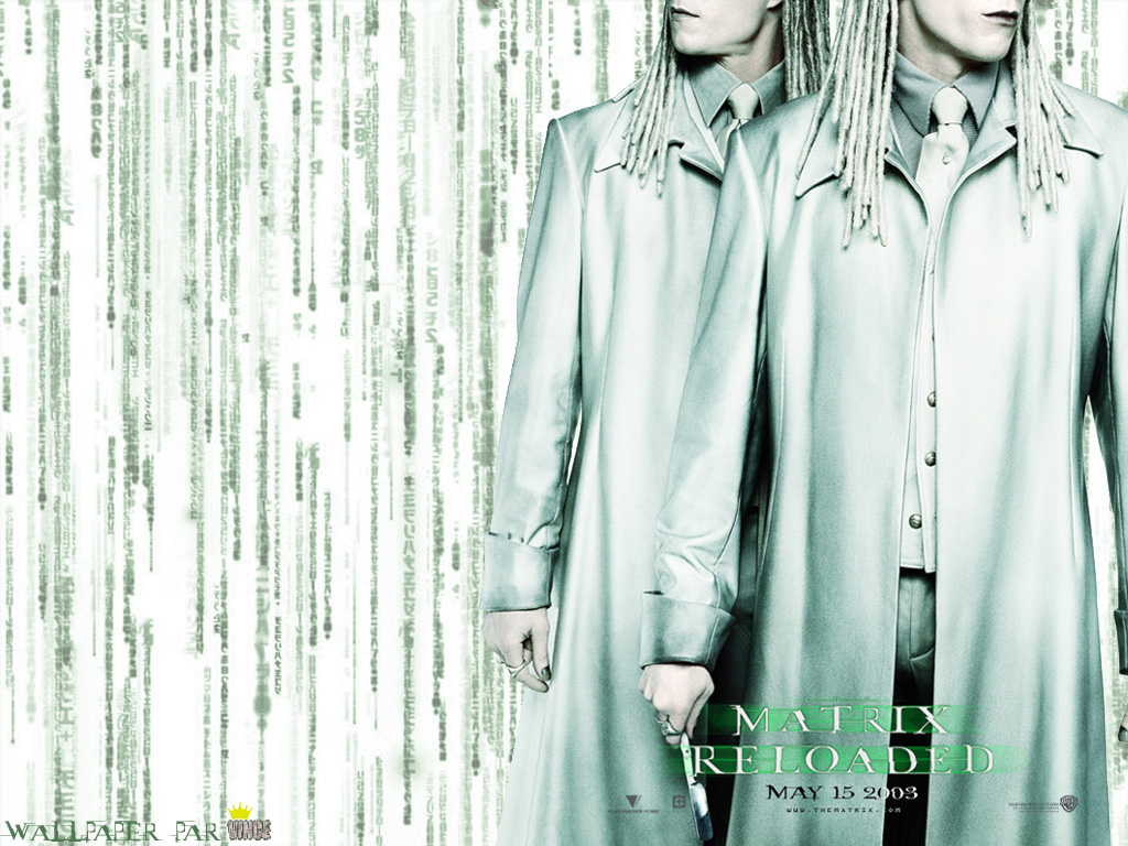 Fonds d'cran Cinma Matrix 2 Reloaded The Matrix Reloaded - The Twins