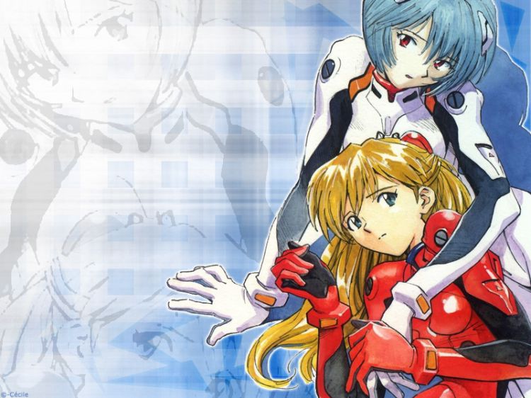 Fonds d'cran Dessins Anims Evangelion Rei & Asuka