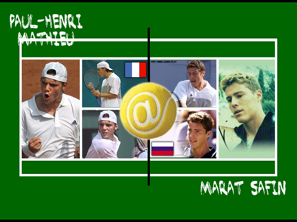 Fonds d'cran Sports - Loisirs Tennis Marat Safin et Paul-Henri Mathieu