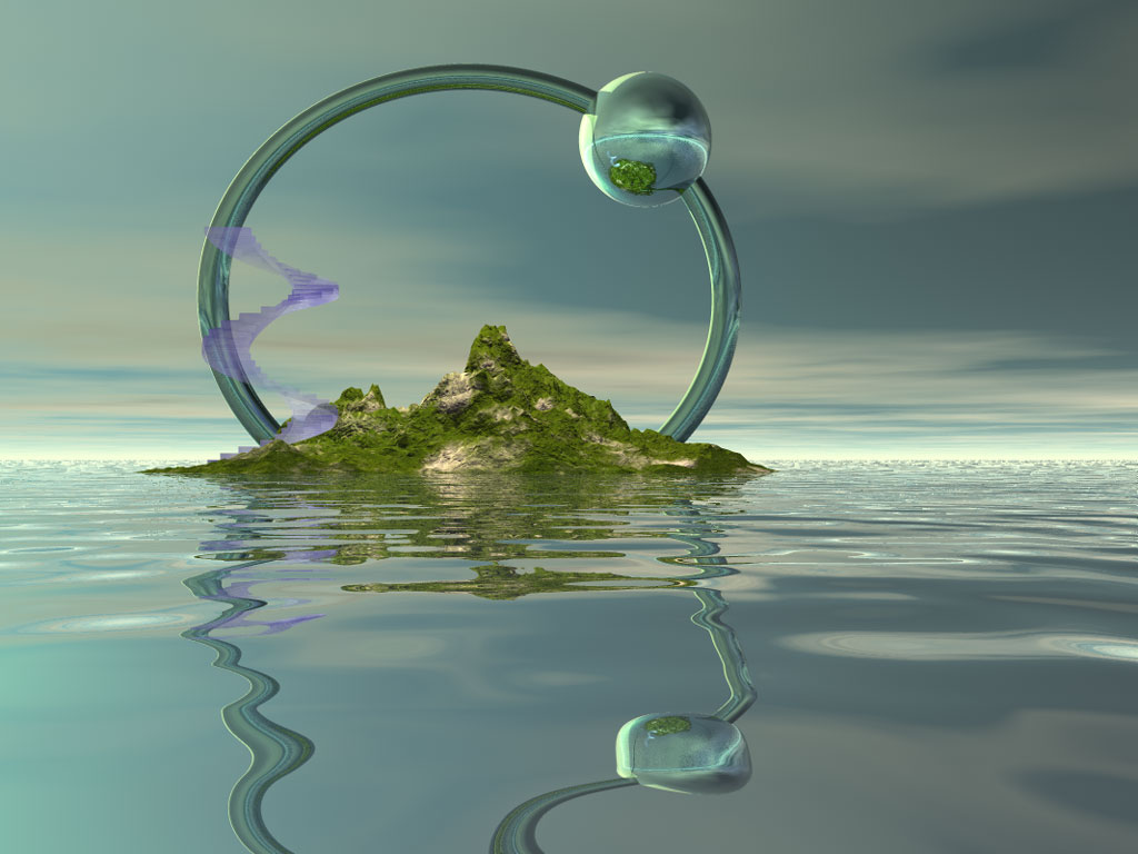 Wallpapers Digital Art 3D - Various Piercing Island