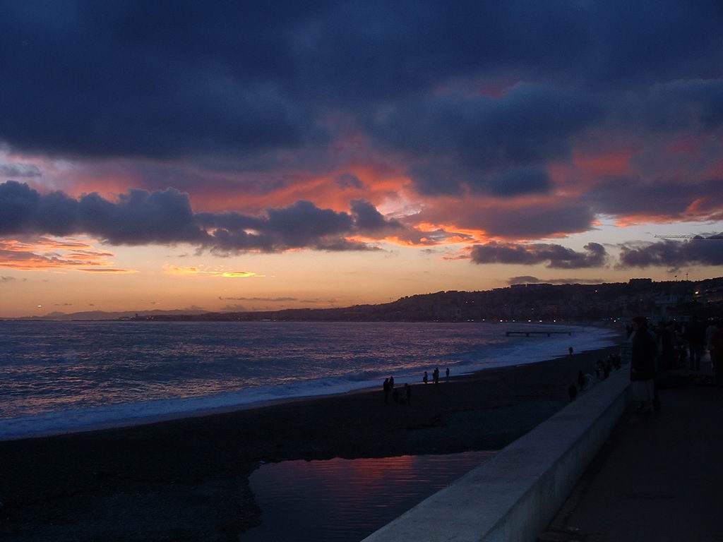 Fonds d'cran Nature Couchers et levers de Soleil Promenade des anglais (Nice)