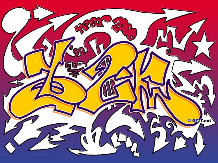 Fonds d'cran Art - Numrique Graffitis - Typographie Y2K