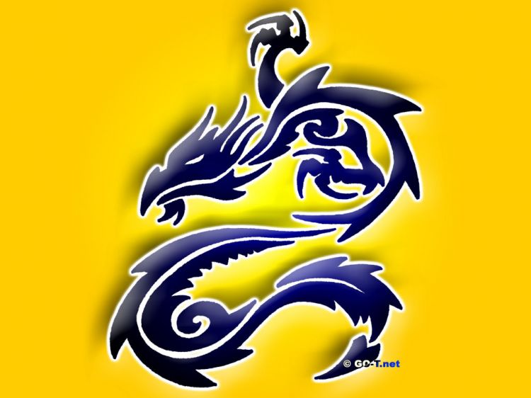 Wallpapers Digital Art Graphic tablet Blue Dragon