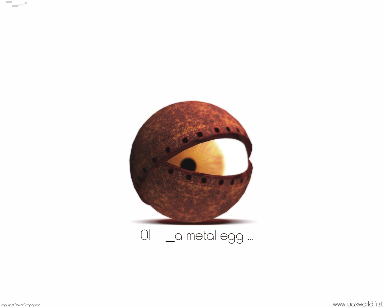 Fonds d'cran Art - Numrique 3D - Divers metal egg