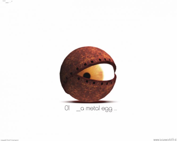 Fonds d'cran Art - Numrique 3D - Divers metal egg