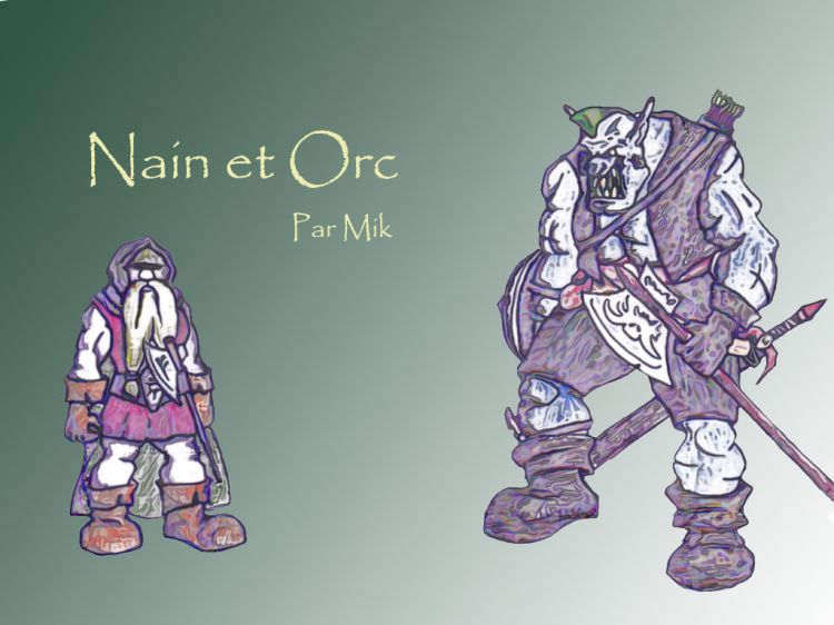 Fonds d'cran Fantasy et Science Fiction Cratures Diverses Nain et Orc