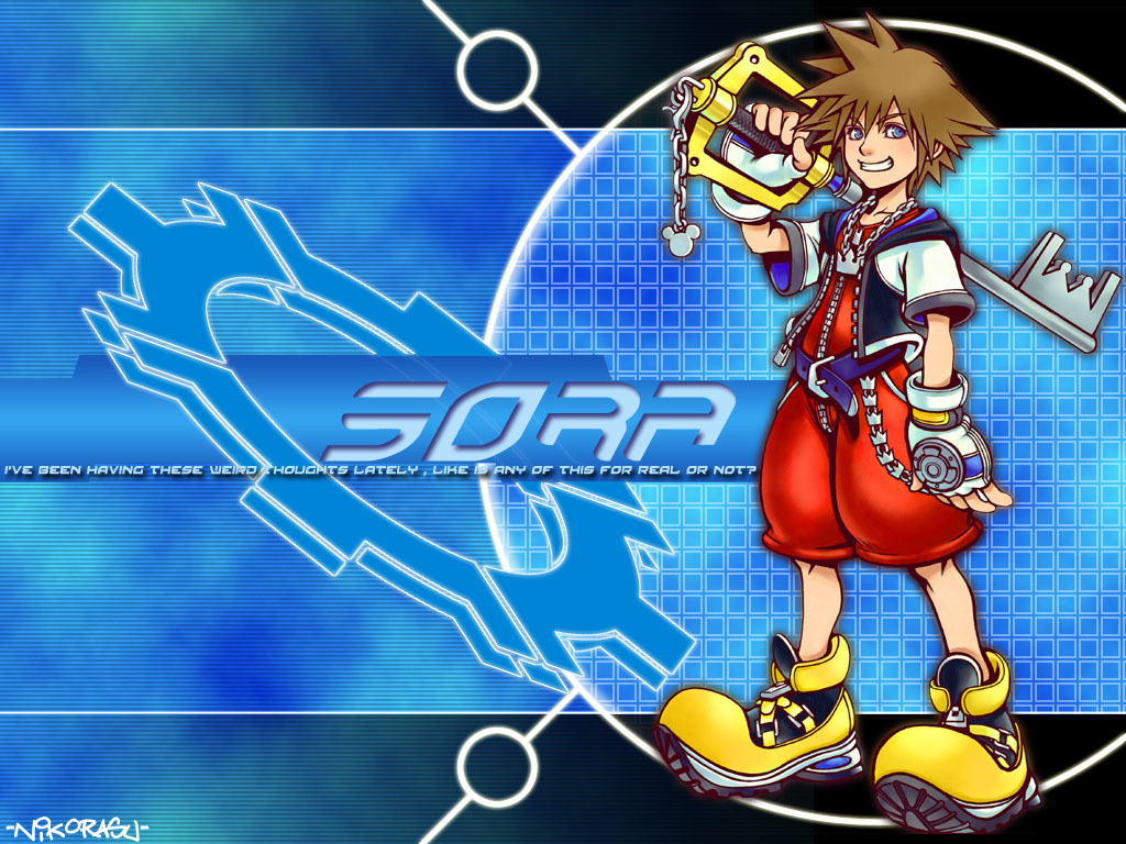 Wallpapers Video Games Kingdom Hearts Sora de Kingdom Hearts version bleue