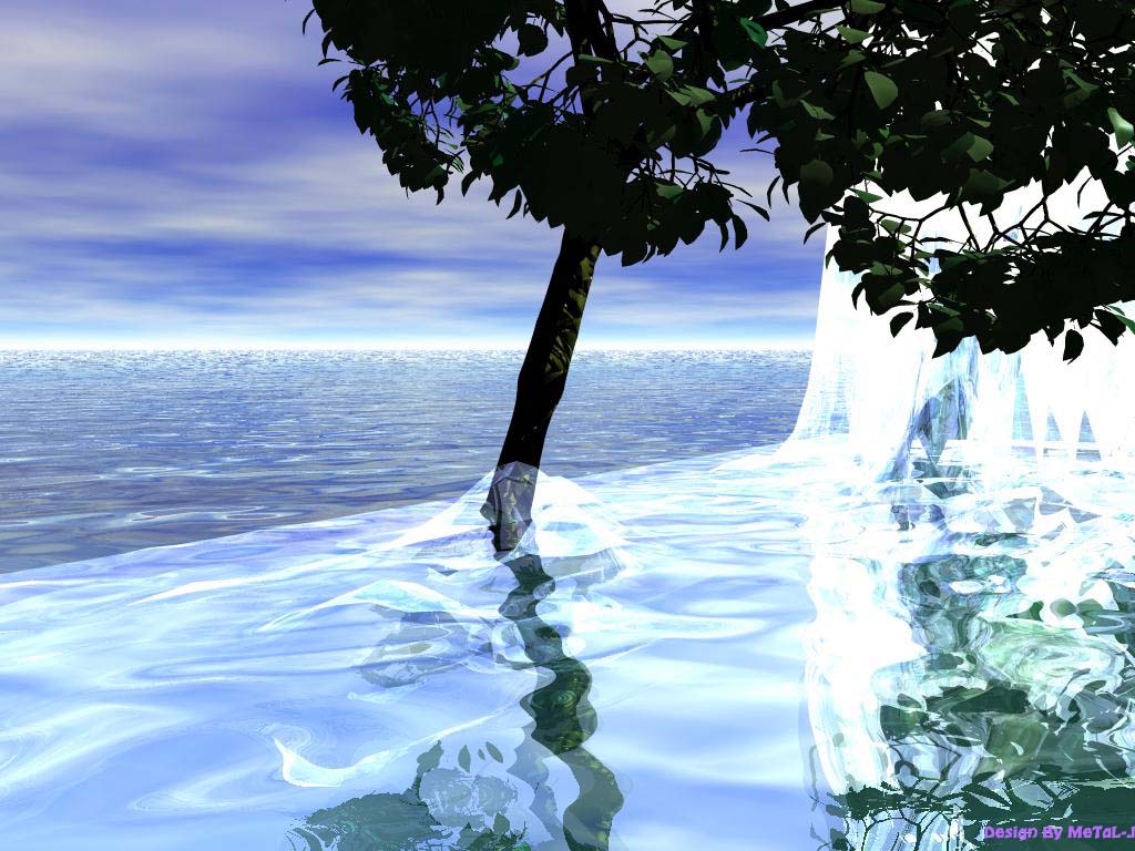 Wallpapers Digital Art Nature - Landscapes Glace Et Transparence