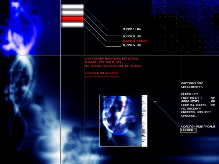 Fonds d'cran Art - Numrique 3D - Divers Bactriologique virus, biohazrard detected