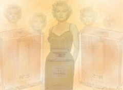 Fonds d'cran Grandes marques et publicit Chanel N5 et Marilyn Monroe