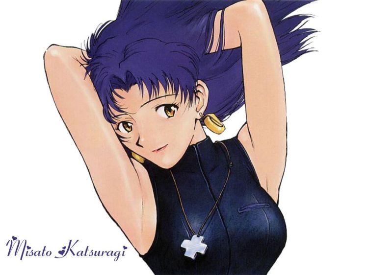 Wallpapers Cartoons Evangelion Misato