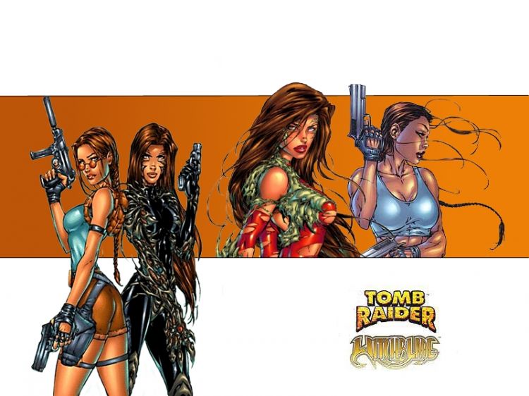 Fonds d'cran Comics et BDs Tomb Raider Croft and Witchblade