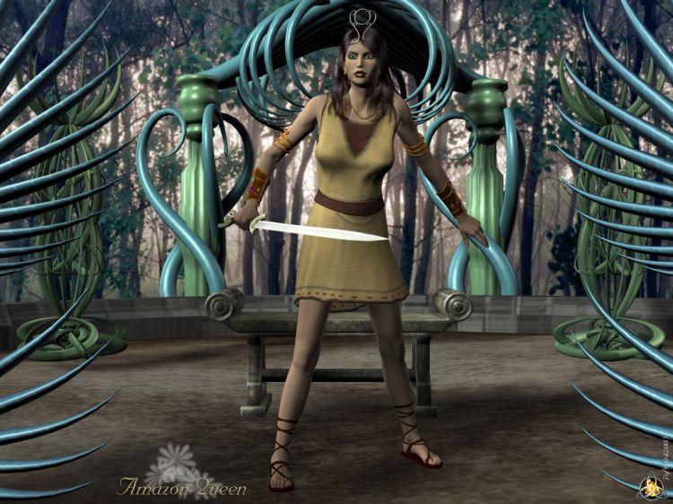 Wallpapers Digital Art 3D - Poser Amazon Queen