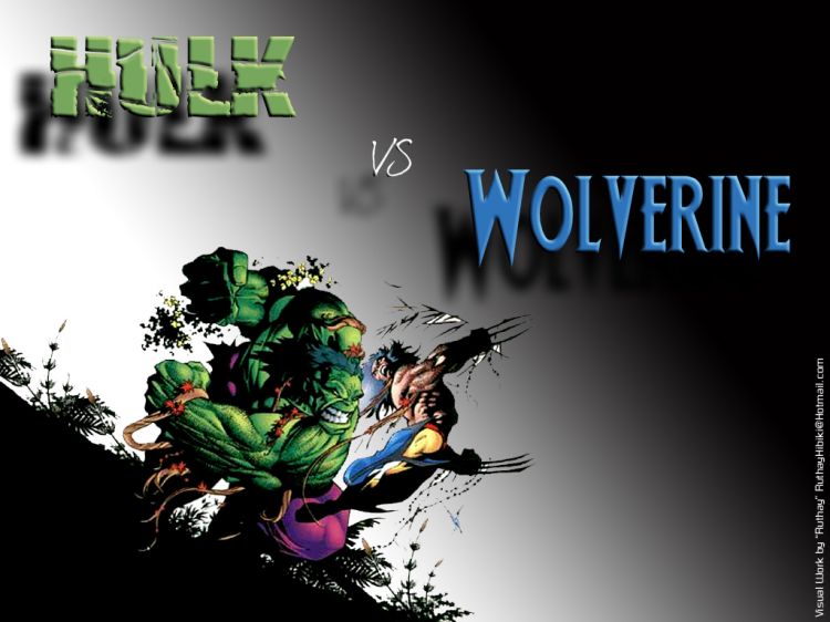 Fonds d'cran Comics et BDs Hulk Ruthay Hulk & Wolverine 02