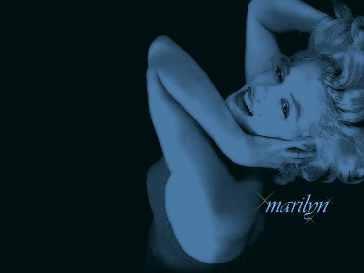 Wallpapers Celebrities Women Marilyn Monroe blue Marilyn