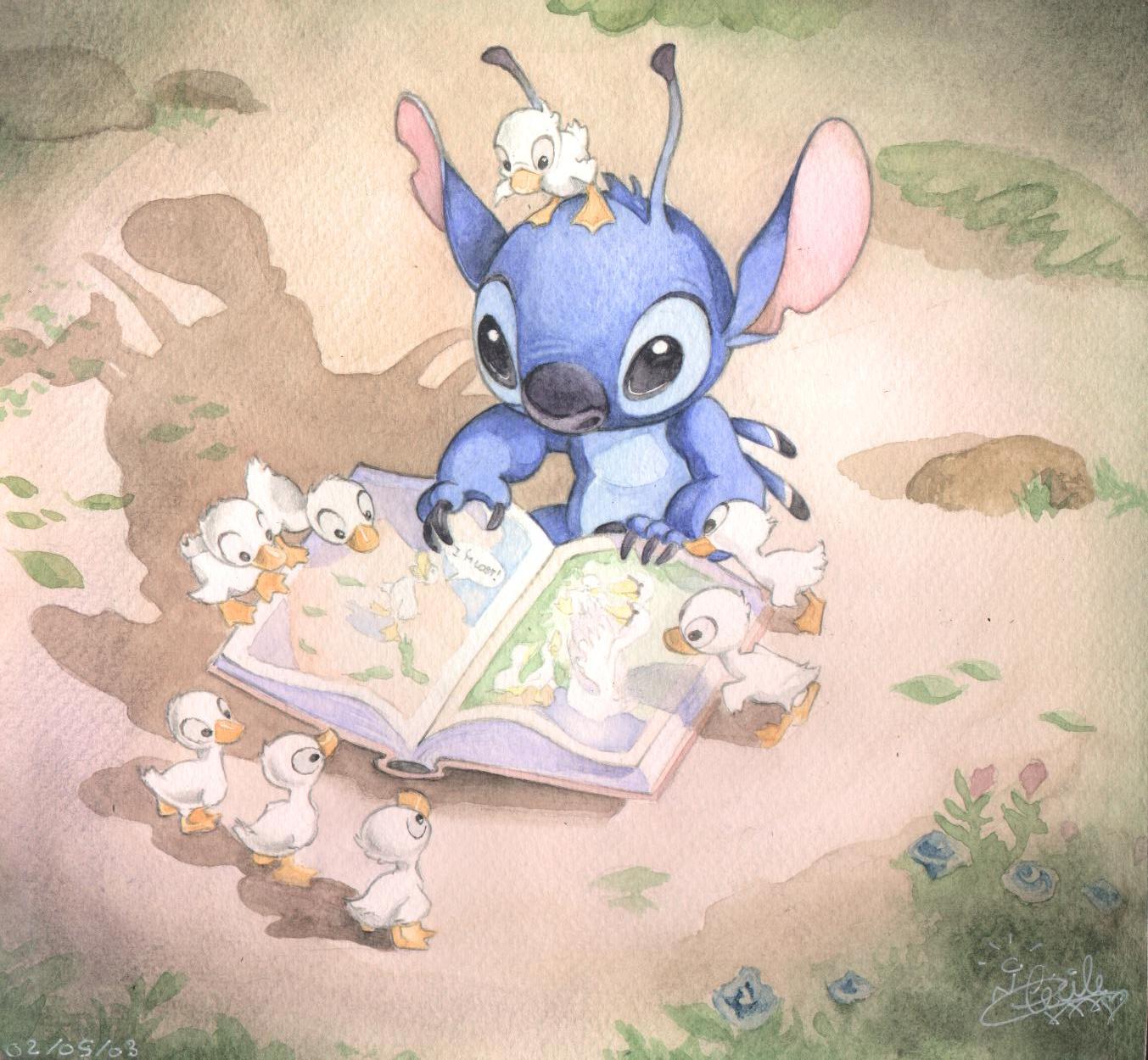 Fonds d'cran Art - Peinture Dessins Anims m oui , c bien lui , c'est .....stitch !!