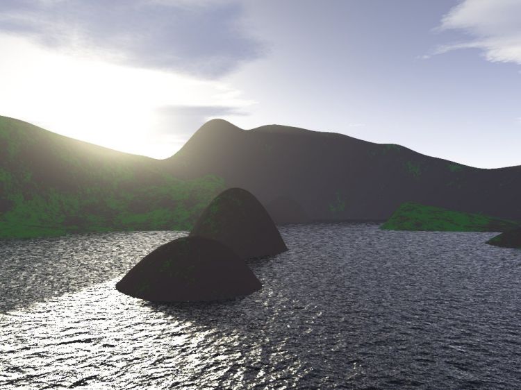 Fonds d'cran Art - Numrique 3D - Terragen Baie Rocheuse 01