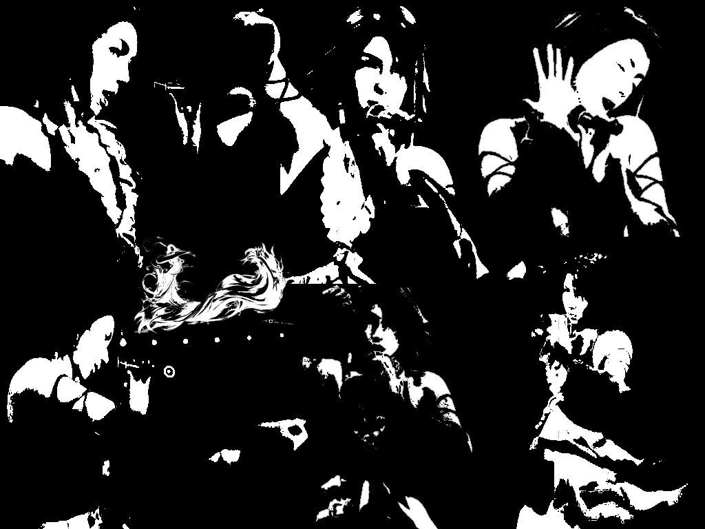 Wallpapers Video Games Final Fantasy X-2 Yuna in Black and White....