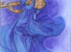 Fonds d'cran Art - Crayon La danseuse bleue