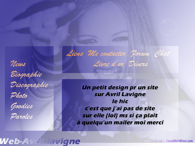 Fonds d'cran Musique Avril Lavigne mtn pe faire mieu lol