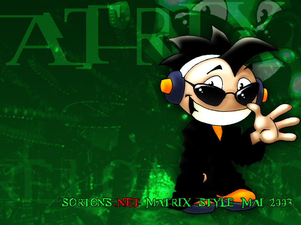 Wallpapers Movies Matrix 2 Reloaded Mascotte Sortons.Net Neo Matrix Style