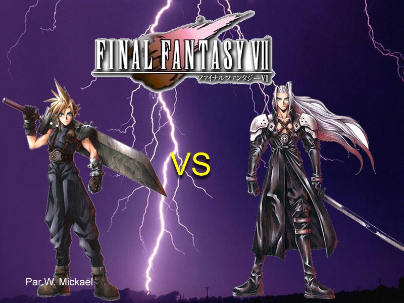 Fonds d'cran Jeux Vido Final Fantasy VII Clad VS Sephiroth