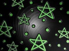 Fonds d'cran Art - Numrique green stars