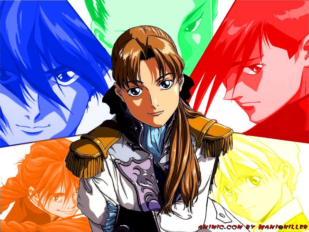 Fonds d'cran Dessins Anims Gundam Wing Elena & Pilots' Gundam