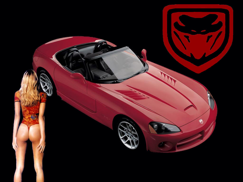 Wallpapers Cars Girls and cars Dodge Viper 2003