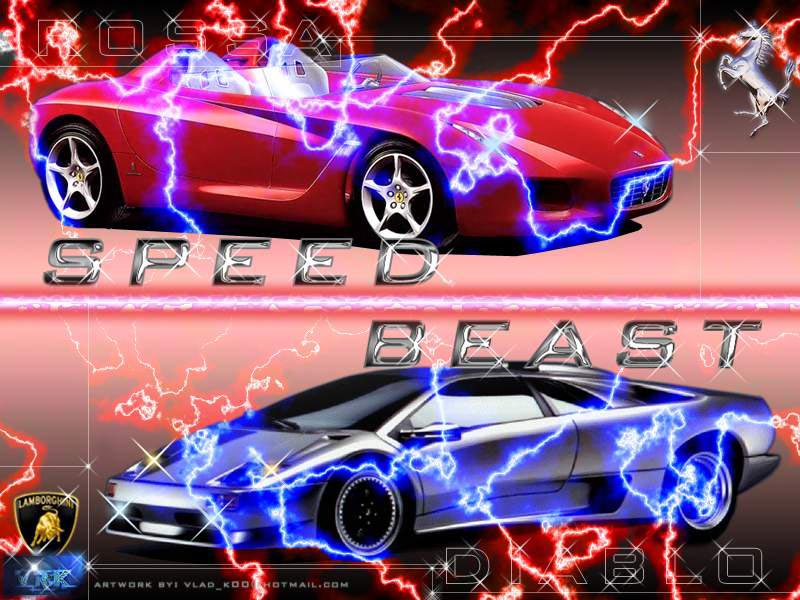 Wallpapers Cars Ferrari Rossa vs Diablo