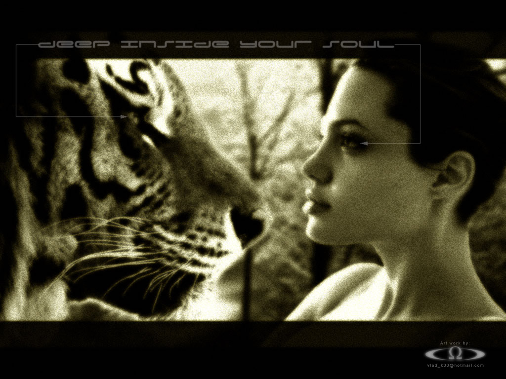 Wallpapers Celebrities Women Angelina Jolie First Sight B&W